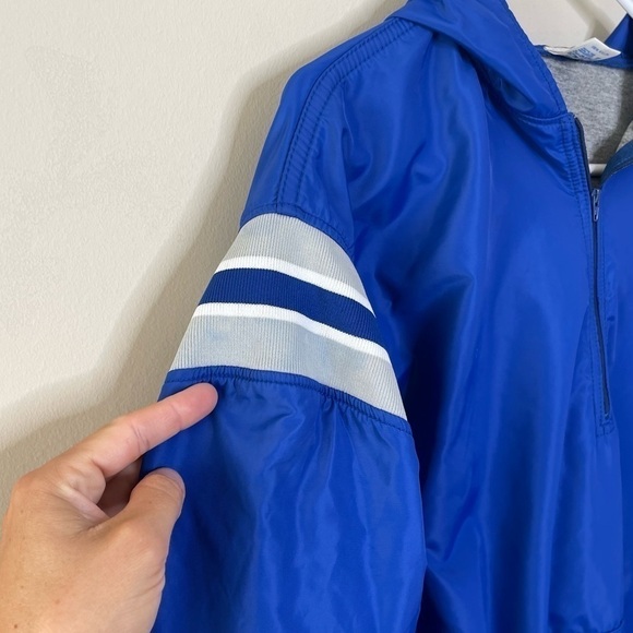Vintage Russell Athletic Pullover Jacket Windbreaker Hoodie Quarter Zip USA - Picture 6 of 7